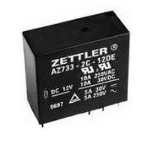 AZ733-2C-12D ZETTLER Electrical Mechanical Relay DPDT 10A 12VDC 650Ohm Through Hole